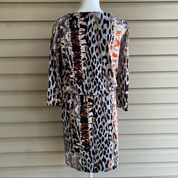 •Tiana B.• Jungle Print 3/4 Sleeve Dress - Size 6 - Picture 6 of 9